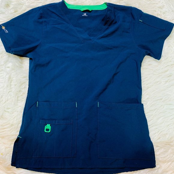 Carhartt Scrubs C12110 Force Women's Cross-Flex V-Neck Media Scrub Top Size XS - Picture 2 of 11